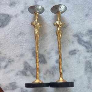 Michael Aram Adam and Eve Candle Holders - a Pair